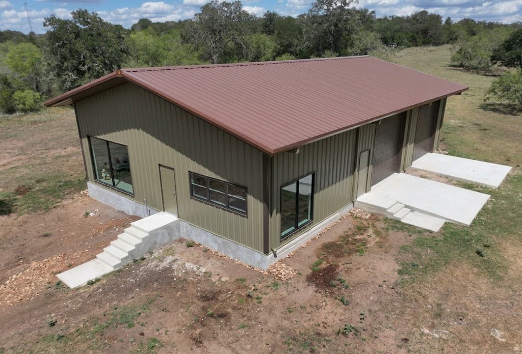 Turnkey shop with site prep and concrete
